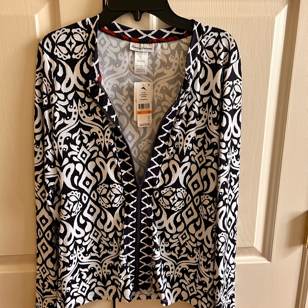 Navy and White Ikat Rashguard Tommy Bahama - Picture 5 of 5